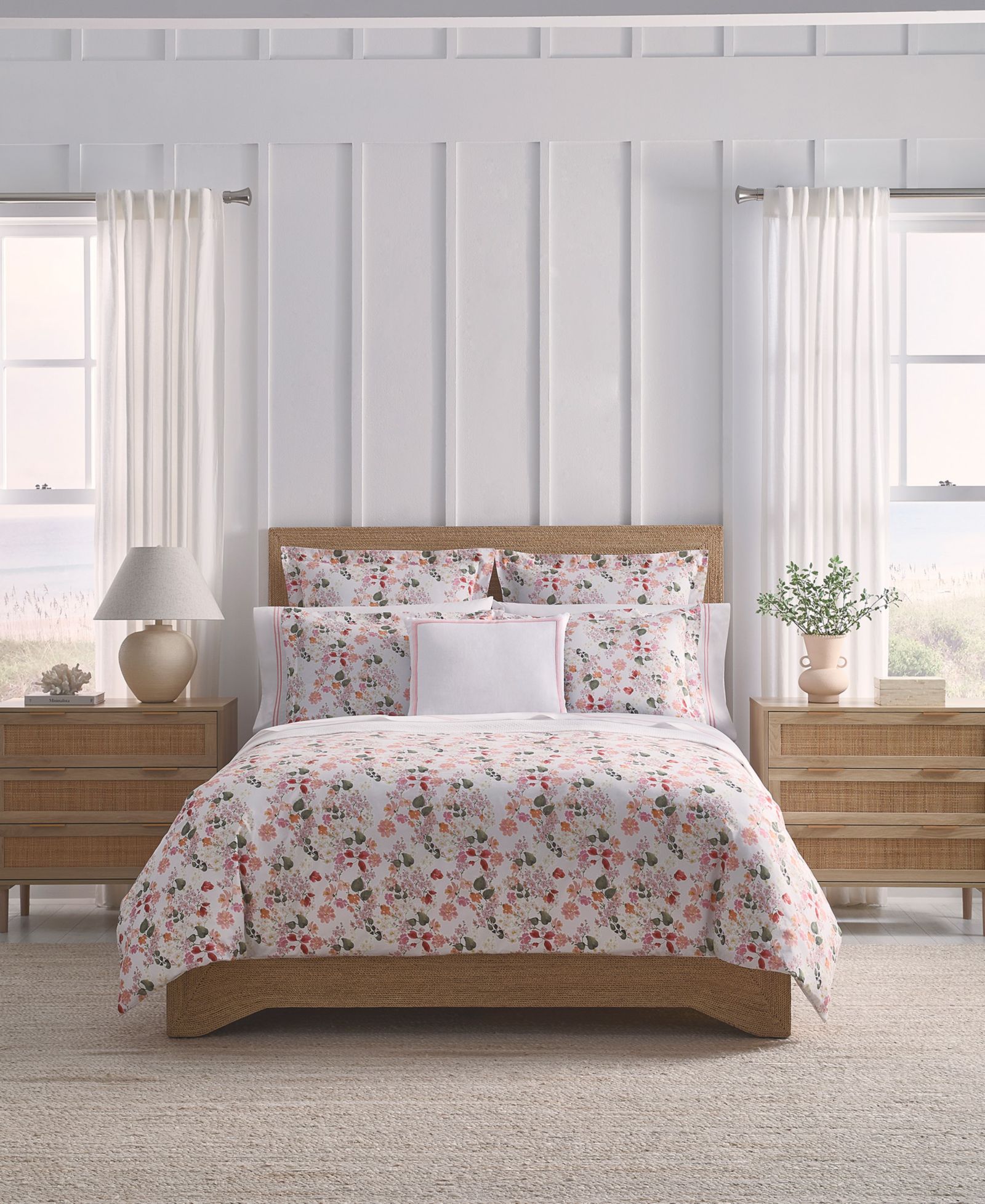 SFERRA наволочка хлопковая Petali Floral, King
