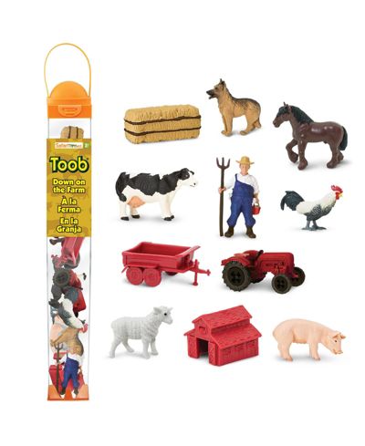 Набор фигурок Safari Ltd. Down on the Farm Toob с 11 раскрашенными фермерскими фигурками