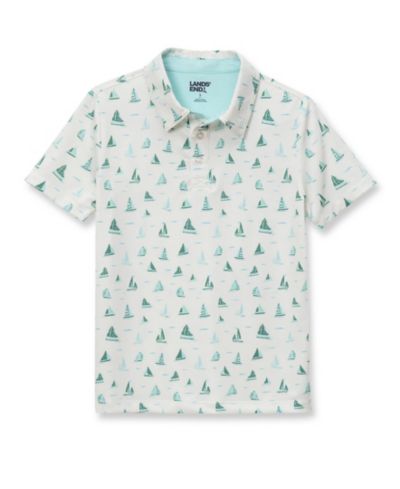 Lands' End Мужская поло с коротким рукавом Performance