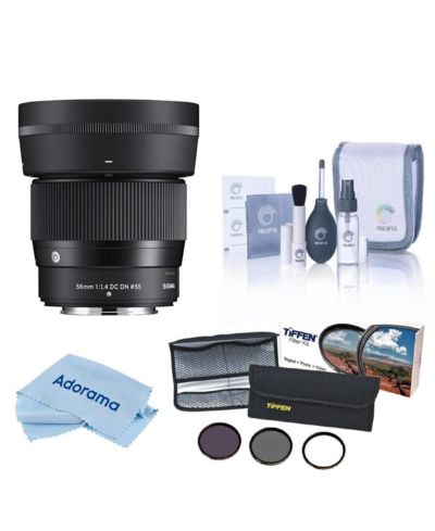 Sigma 56mm f/1.4 DC DN Contemporary Lens for Nikon Z, w/55mm Filter Kit