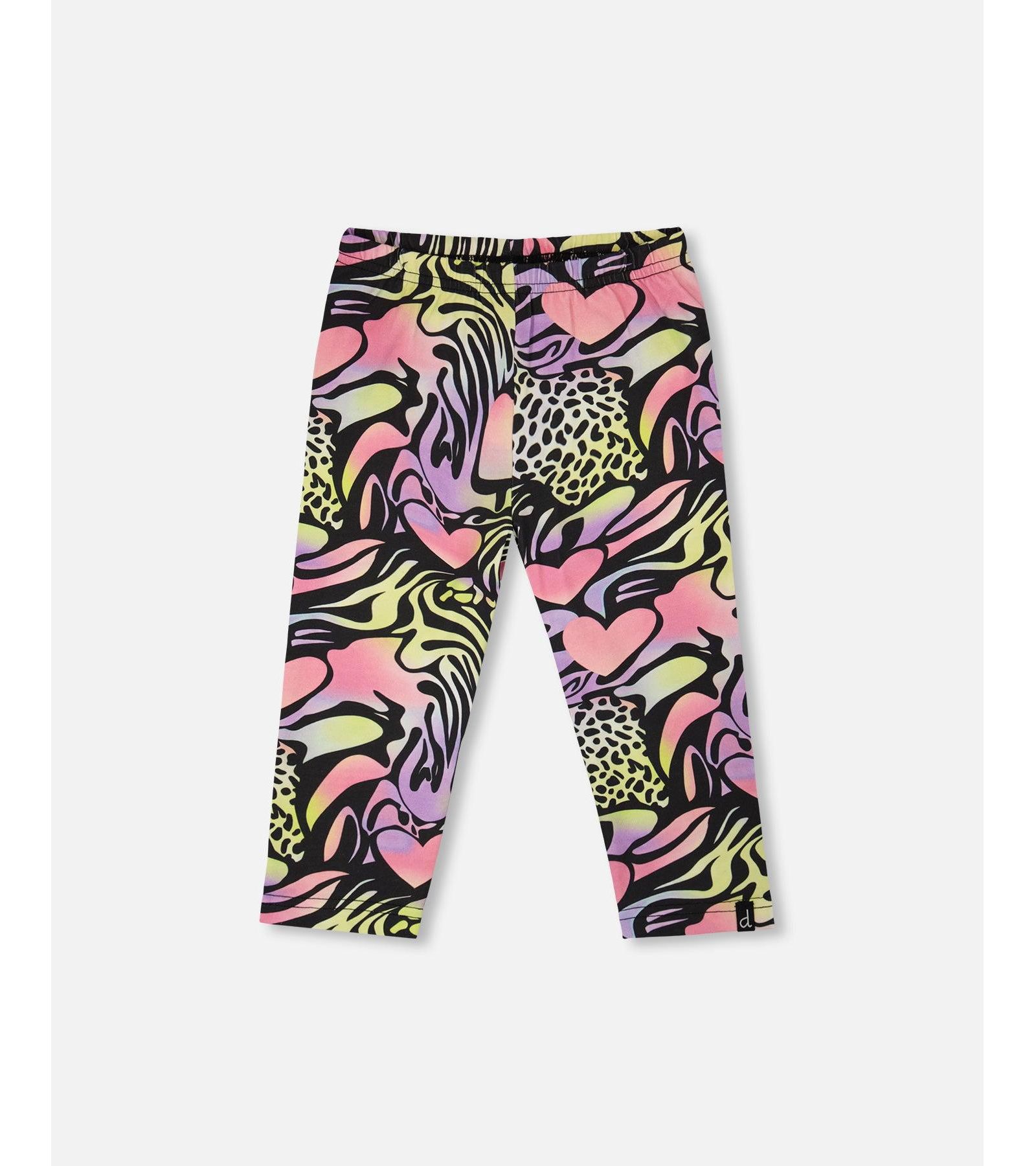 Детские капи брюки Deux par Deux Toddler Girls Cotton Jersey Capri Printed
