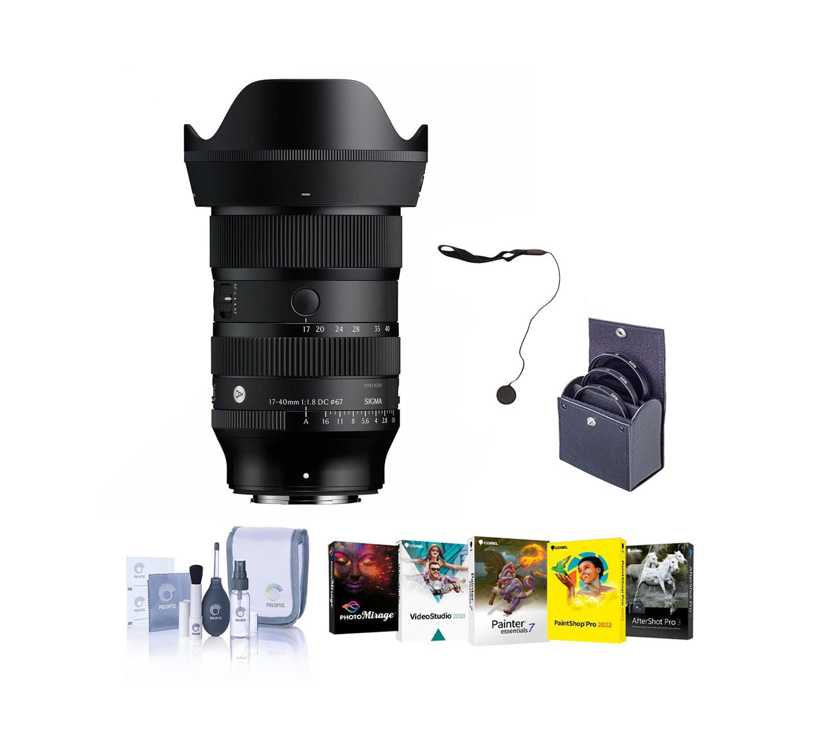 Sigma 17-40mm f/1.8 DC Art Lens for Fujifilm X, w/Filter  PC Software Kit
