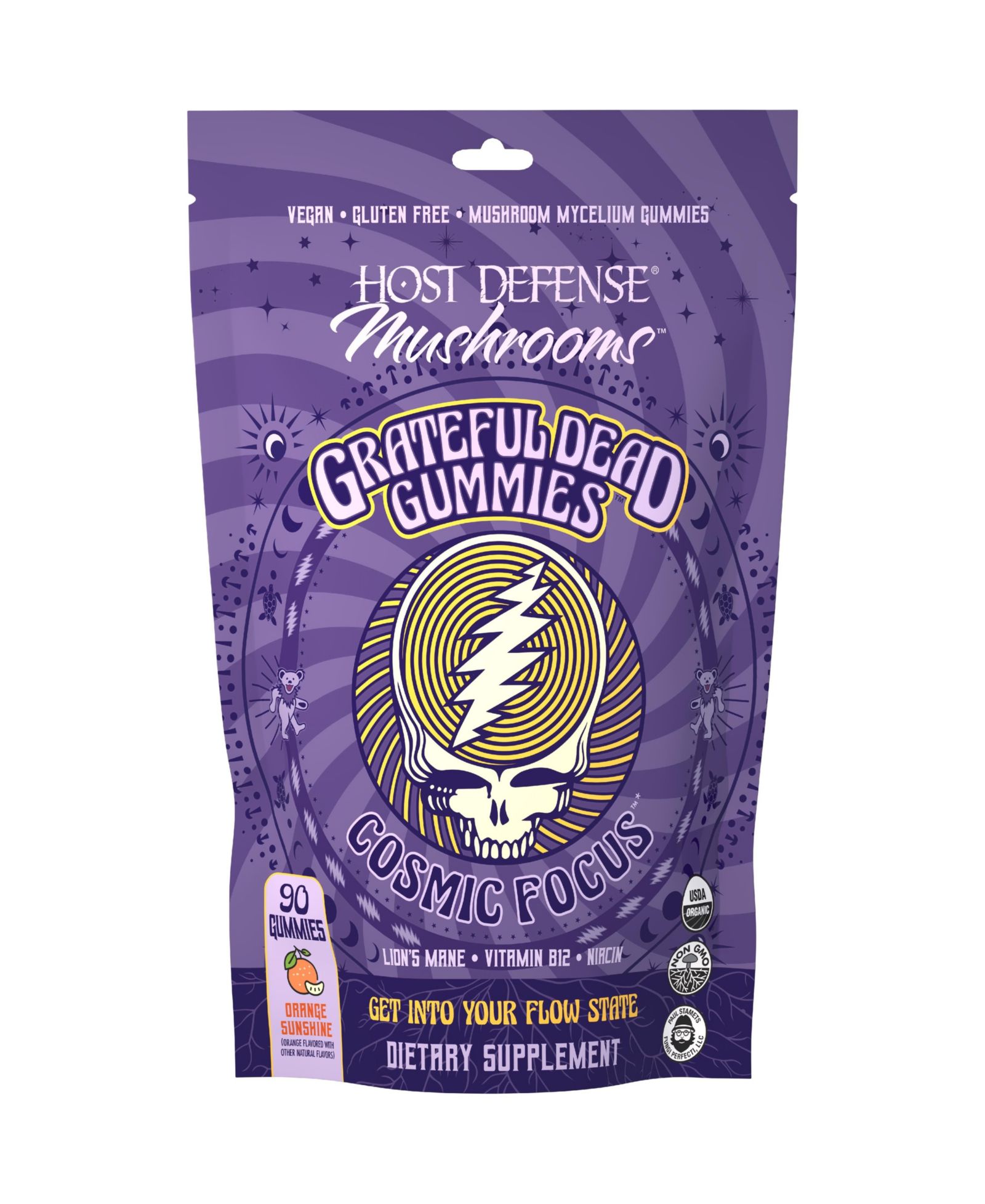 Гамми Host Defense Mushrooms Grateful Gummies - Cosmic Focus