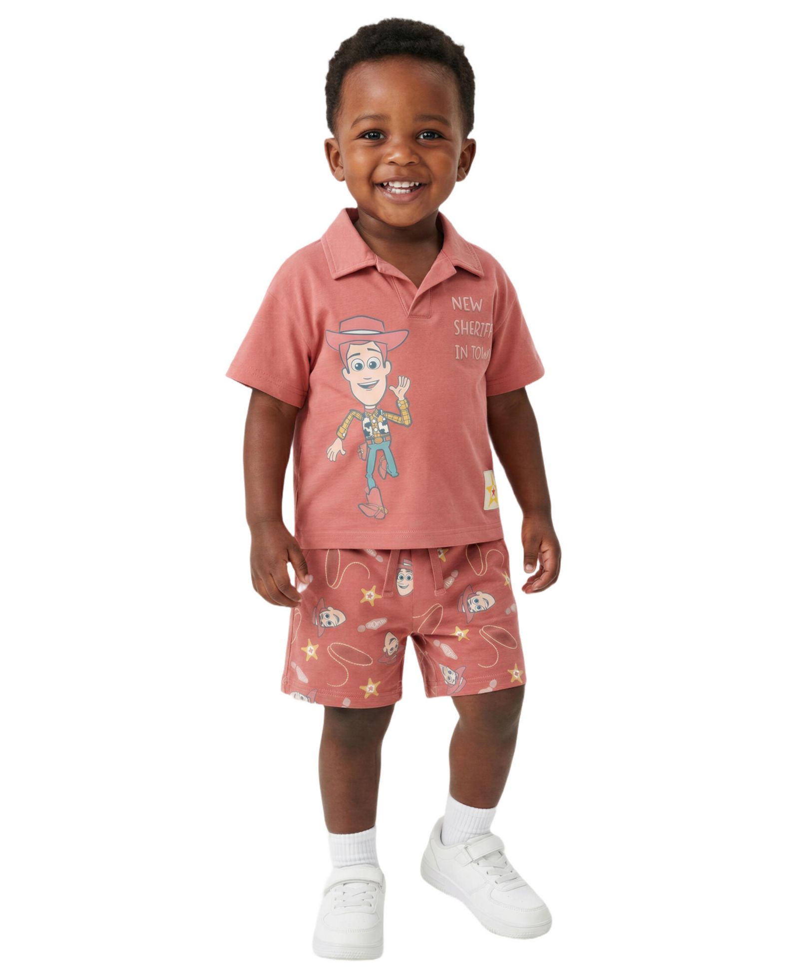 Toy Story Boys' Toddler 2T-5T Short-Sleeve Polo Shirt and Shorts, 2-Piece Set