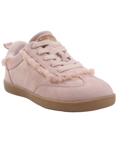 DKNY Girls' Ruffle Detail Lace-Up Sneakers