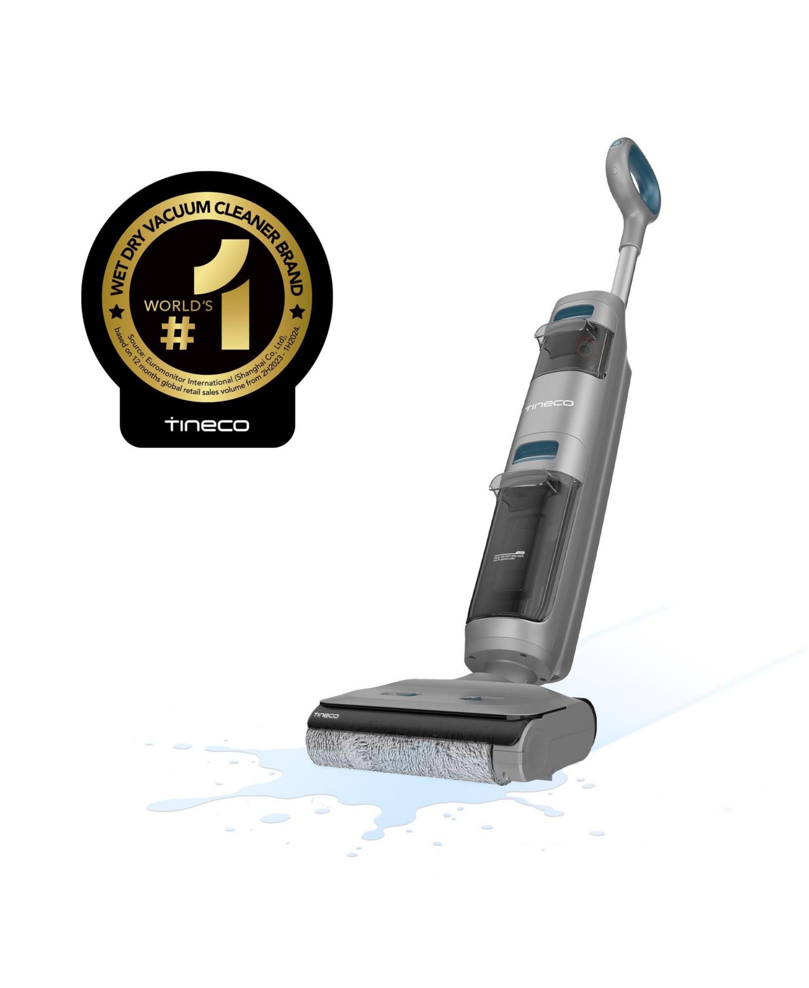 Tineco GO Sense GH301 беспроводной моющий пылесос 3-в-1, влажная и сухая уборка, датчик MessDetect, самоочищающаяся док-станция