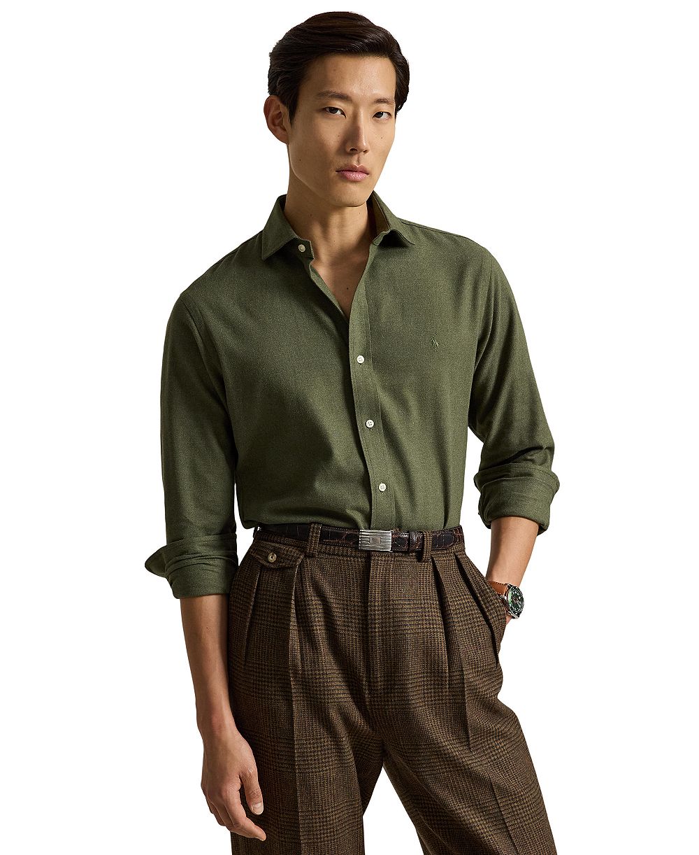 Мужская хлопковая рубашка Polo Ralph Lauren Men's Classic Fit с длинным рукавом