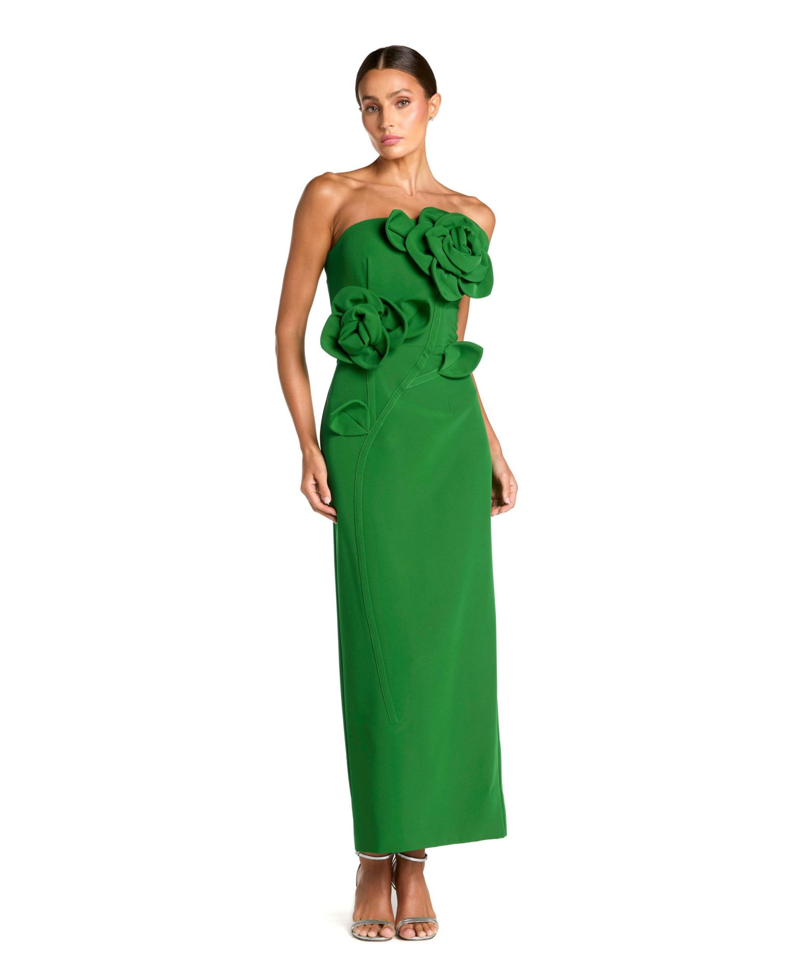 Женское миди-платье Mac Duggal Women's Crepe Strapless
