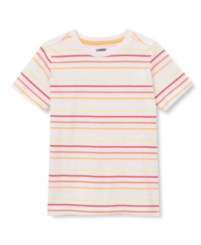 Lands' End Little And Big Boys Short Sleeve Stripe Crewneck T-Shirt