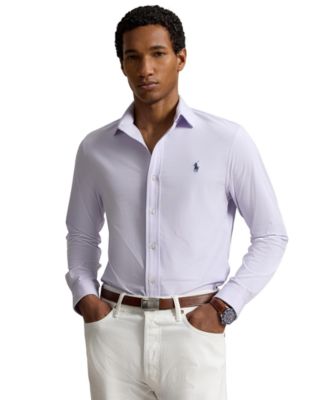 Polo Ralph Lauren мужская рубашка из оксфорда с эластичным трикотажем