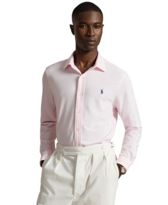 Polo Ralph Lauren мужская рубашка из оксфорда с эластичным трикотажем и длинным рукавом