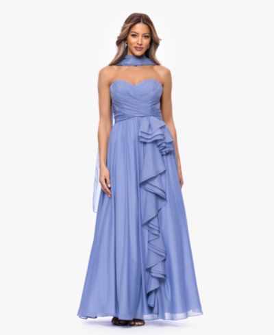Женское вечернее платье XSCAPE Scarf Detail Strapless