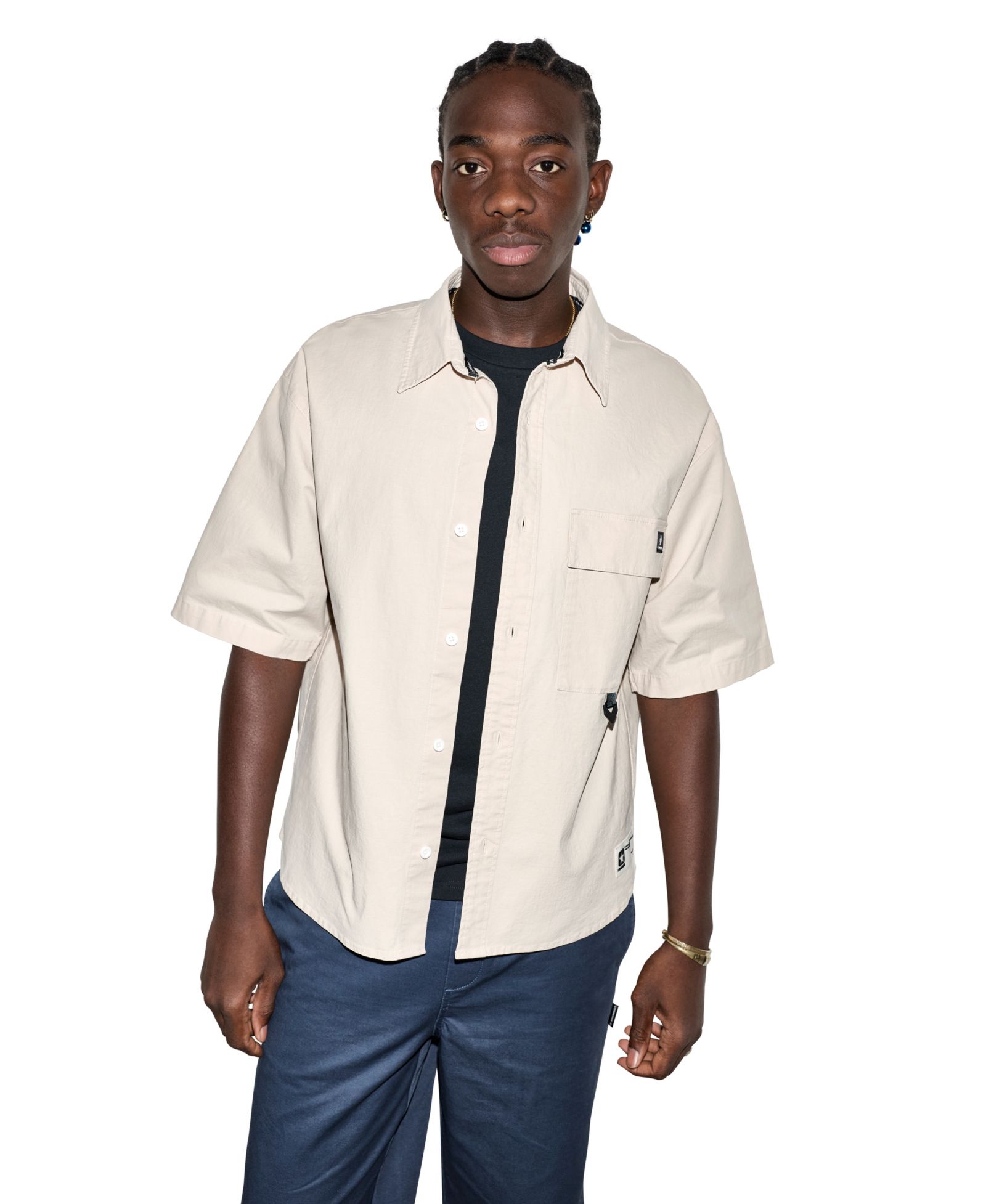 Converse Men's Ripstop Short-Sleeve Shirt