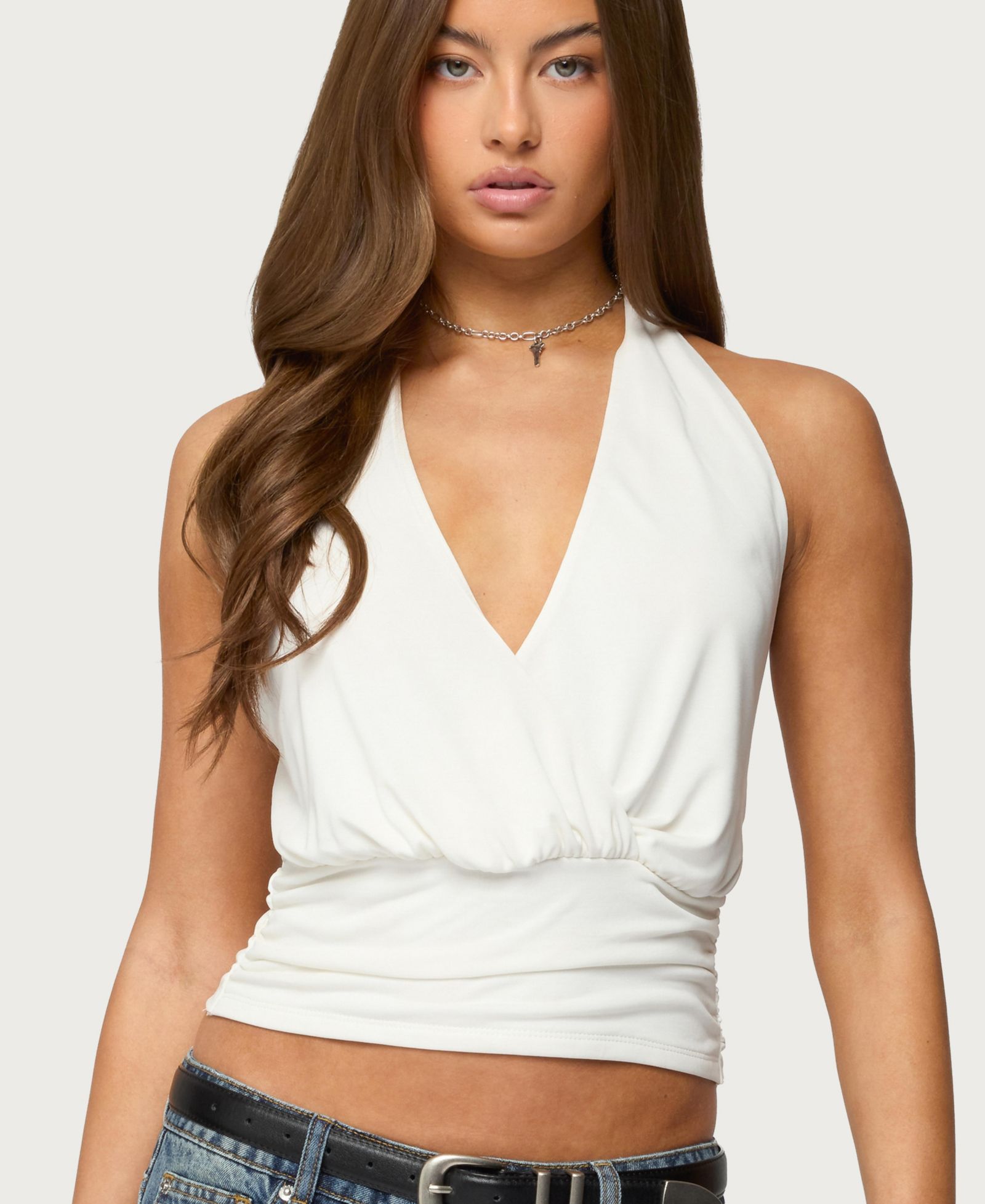 Женский топ Edikted Niya V Neck Halter