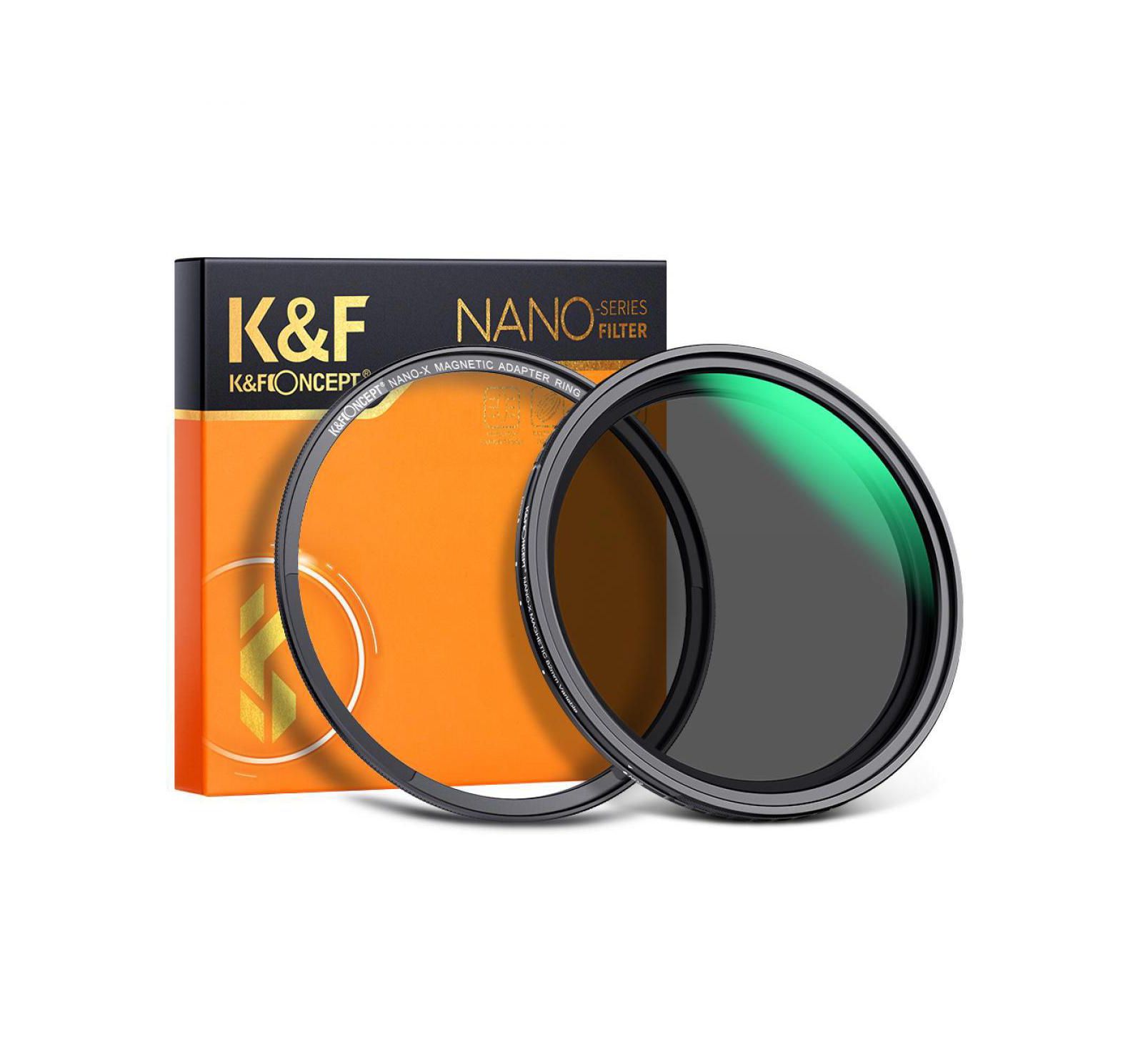 K&F Concept 82mm Nano-X ND2-32 Variable Magnetic Neutral Density Lens Filter for 82mm Lenses