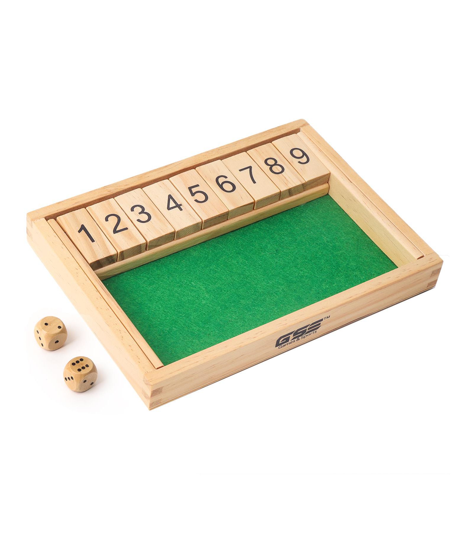 Настольная игра Gse Games & Sports Expert Shut The Box классическая, деревянная, 9 чисел, для детей от 3 лет