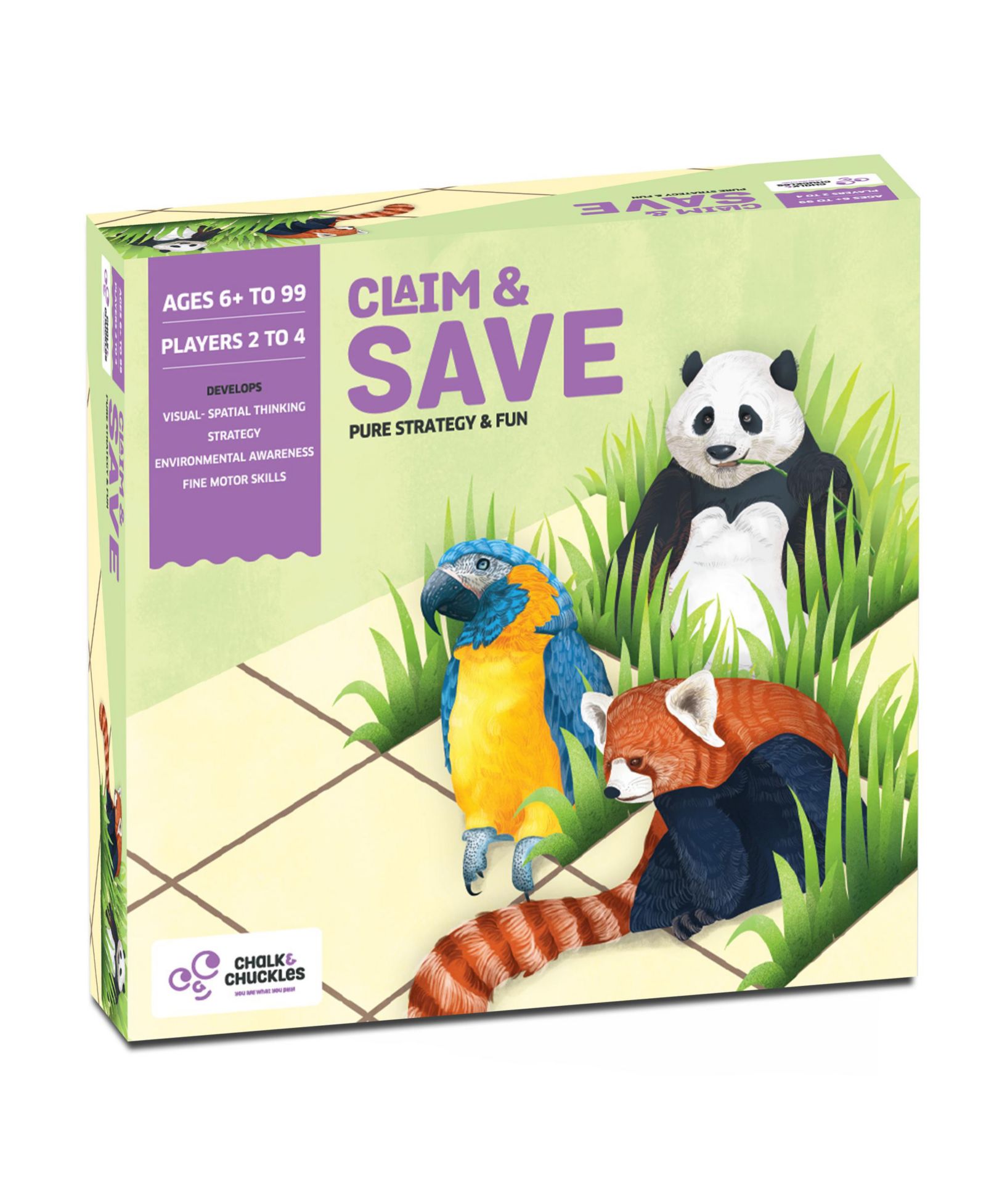 Chalk & Chuckles Claim and Save Problem-Solving Family Board Game, Ages 6+