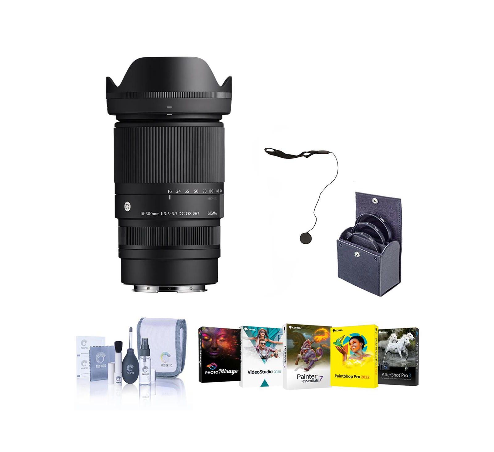 Объектив Sigma 16-300mm f/3.5-6.7 DC OS для Fujifilm X, с ПО и аксессуарами