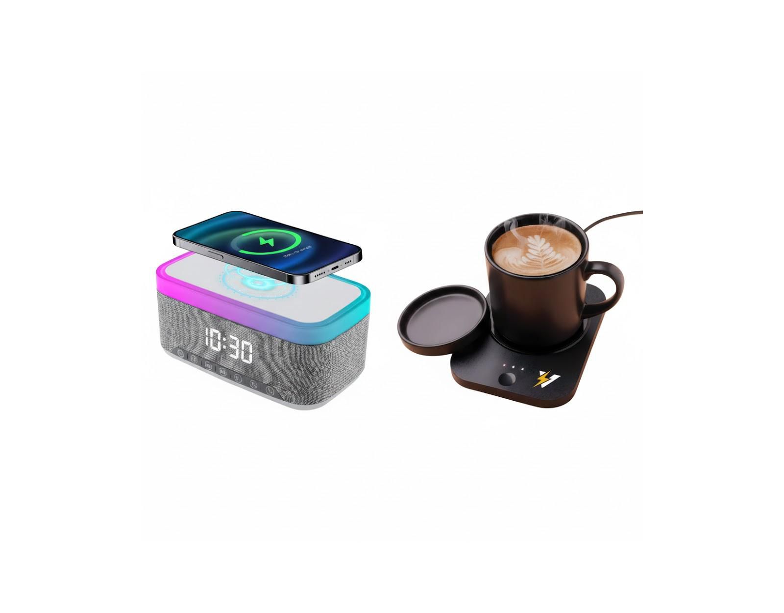 Pursonic Sip & Charge 2-in-1 Wireless Charger for Qi-Compatible Smartphones