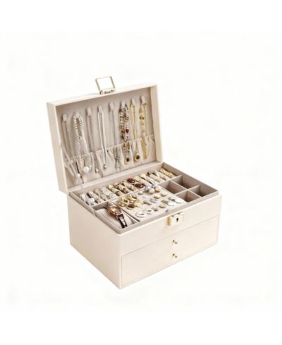 YIGII 3-Layer Jewelry Organizer with Removable Dividers for Flexible Storage