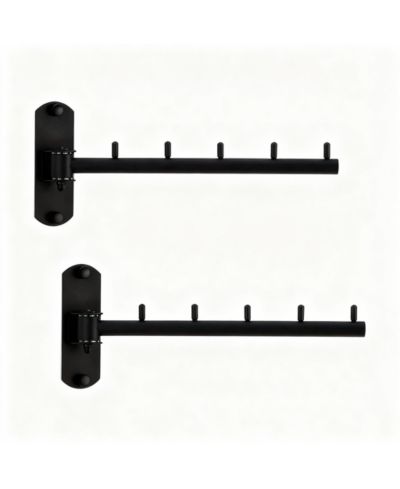 YIGII Pack of 2 Swing Wall Hanger Rack, Stainless Steel, Heavy Duty,Space-saving