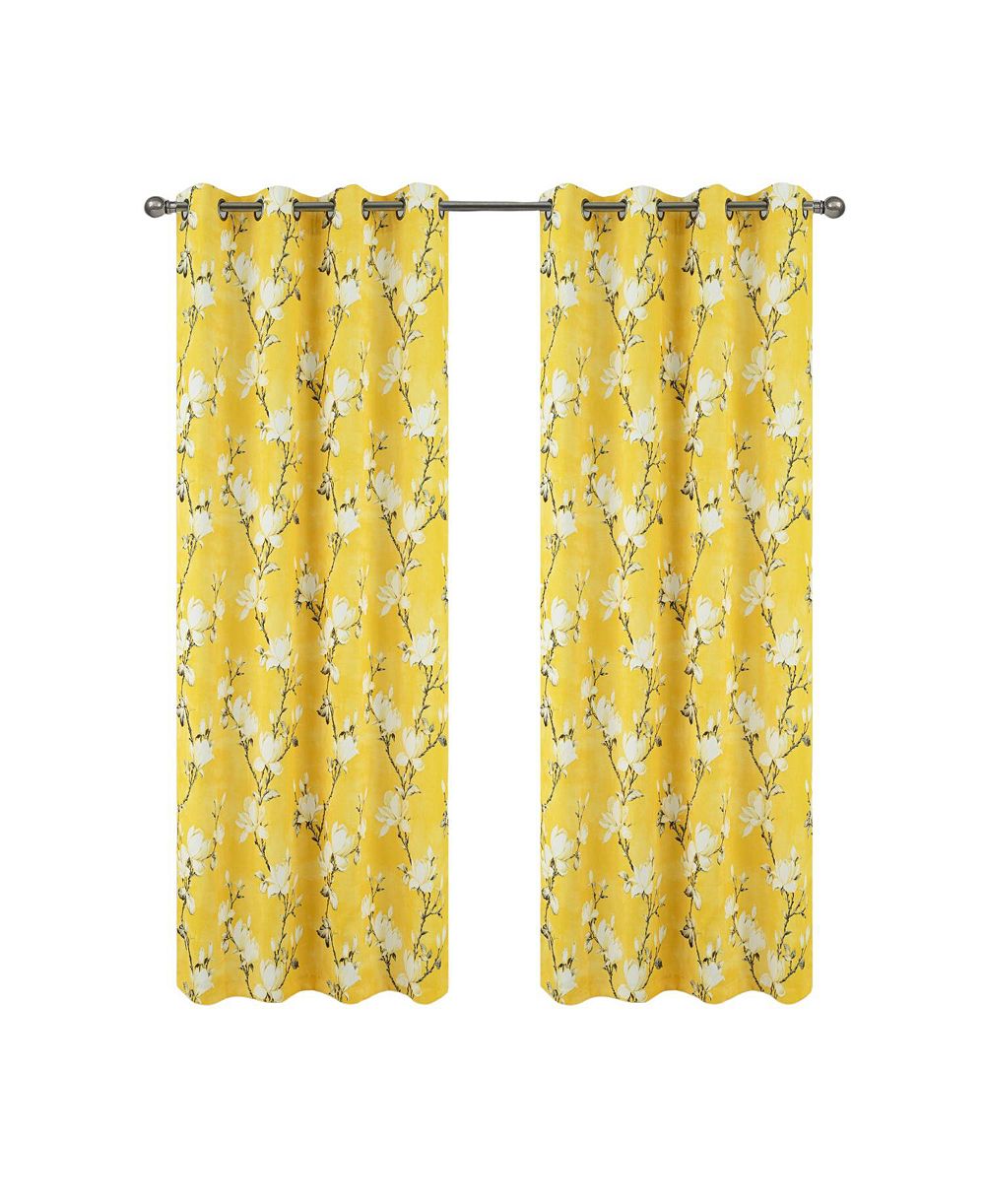 Olivia Gray 100% Polyester 200 GSM Blossom Printed Blackout Grommet Curtain Panel 54" x 84"