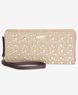 I.N.C. International Concepts Hazell Bloom Studded Zip-Around Wallet, Macy's Exclusive