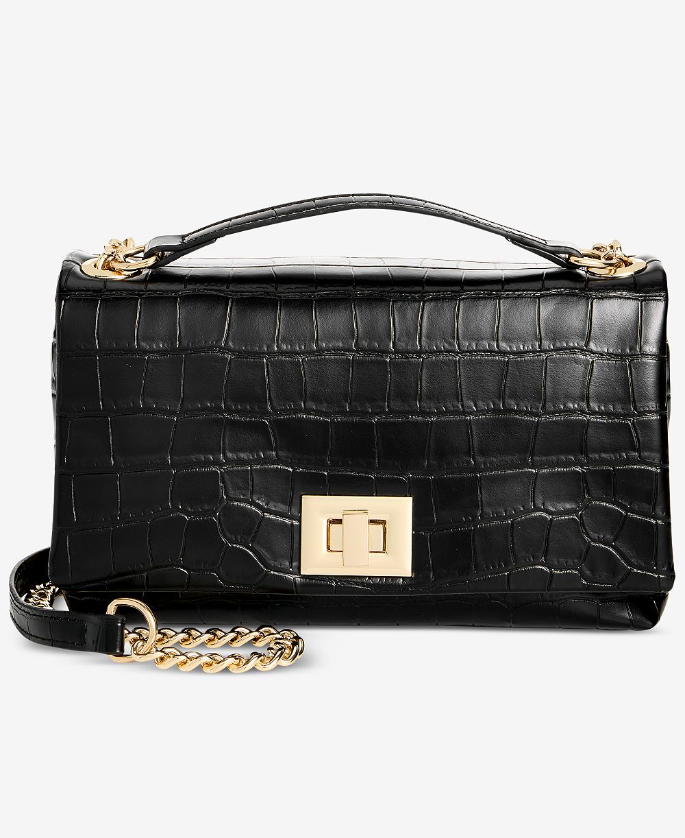 I.N.C. International Concepts Mini Ajae Croco-Embossed Crossbody Bag, Macy's Exclusive