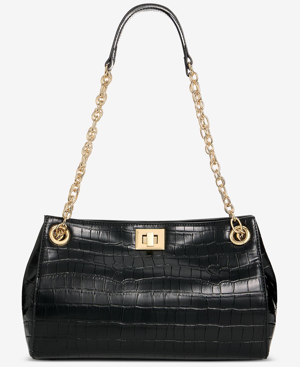 I.N.C. International Concepts Harperr Croco-Embossed Faux Leather Shoulder Bag, Macy's Exclusive