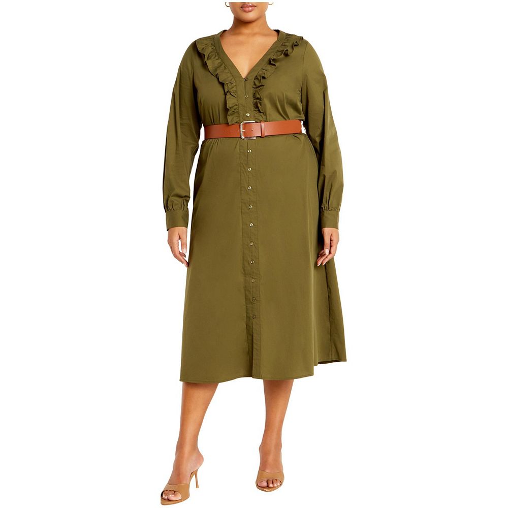 Женское платье Plus Size CITY CHIC Zoe Belted