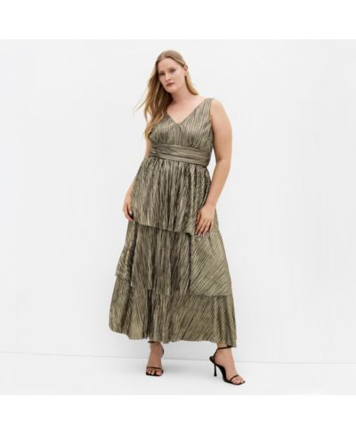 CITY CHIC женское вечернее платье в металлический многослойный дизайн Glamour