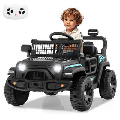 Slickblue 12V Battery-Powered Remote-Control Kids Ride-On Truck, 34"L x 23"W x 21"H, 66 lbs. Capacity, Ages 3+