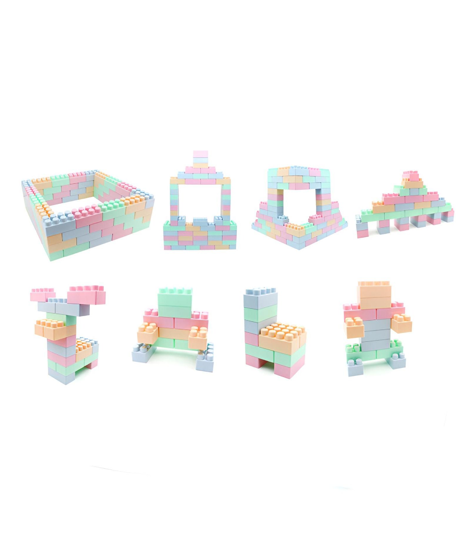 Slickblue Educational BPA-Free Building Blocks 64-Piece Set, Ages 18+ Months