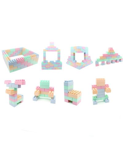 Slickblue Educational BPA-Free Building Blocks 64-Piece Set, Ages 18+ Months