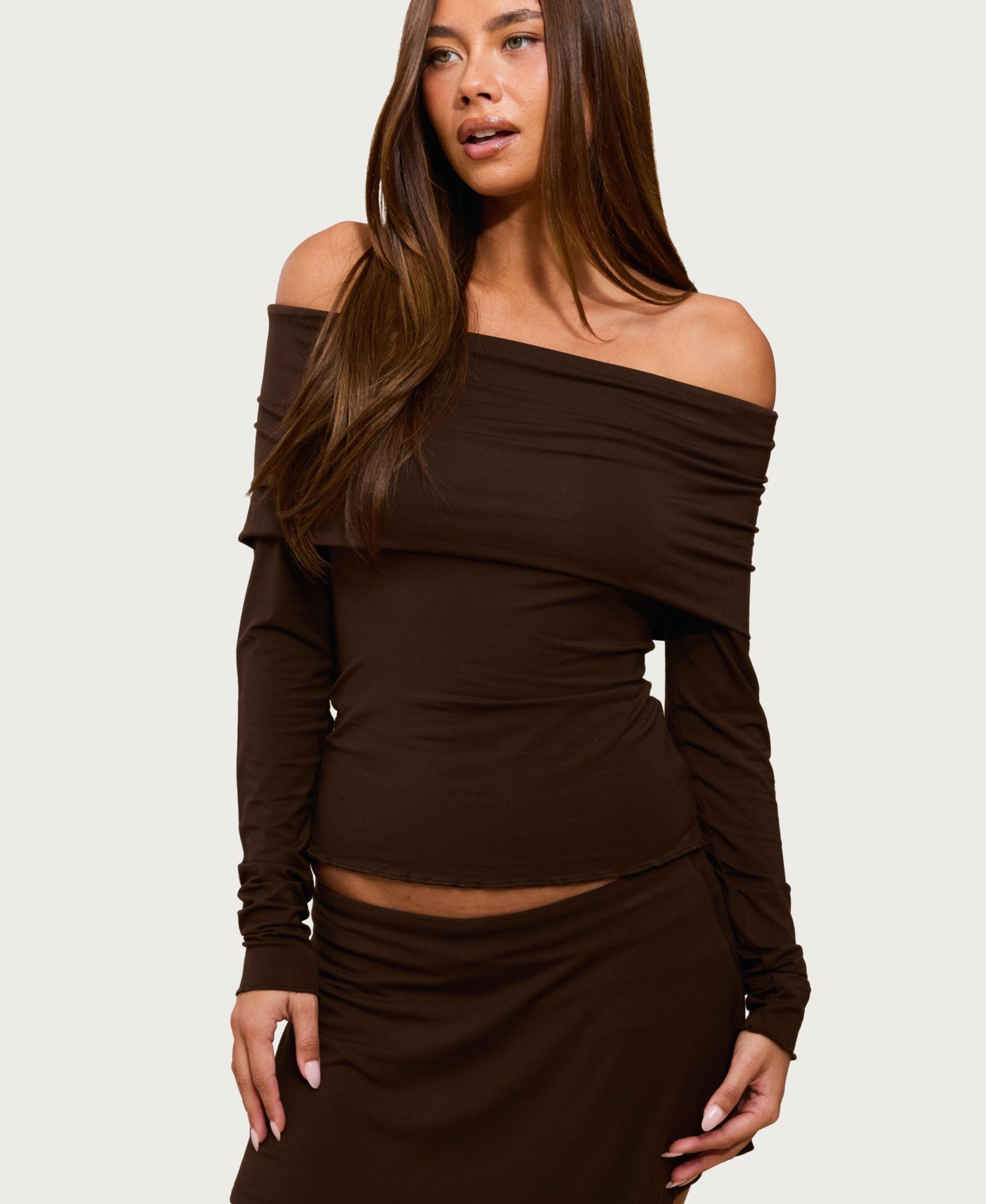 Женский топ Edikted Habiba Foldover Off Shoulder