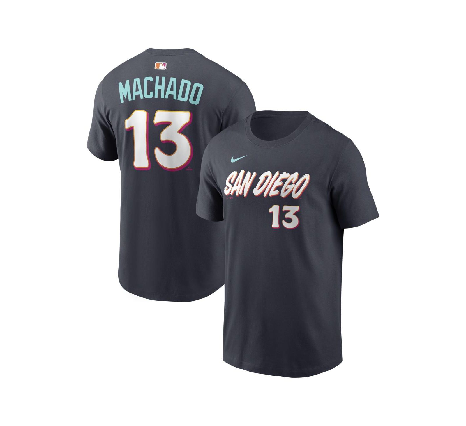 Футболка Nike Men's Manny Machado Black San Diego Padres 2026 City Connect Name & Number