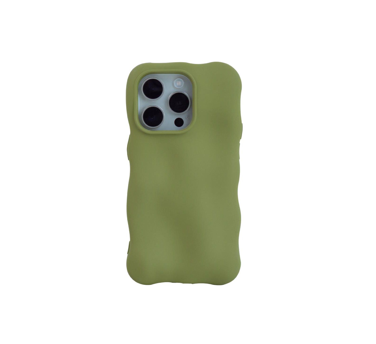 Чехол для iPhone 14 Pro Max Auramma Matte Green Bubbles