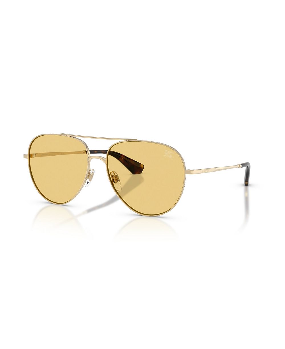 Burberry Metal-Frame Aviator Sunglasses BE3172
