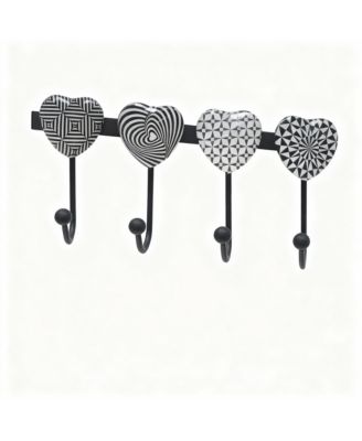 YIGII Wall Mounted Metal Coat Rack with 4 Hooks for Entryway, Bathroom, Kitchen