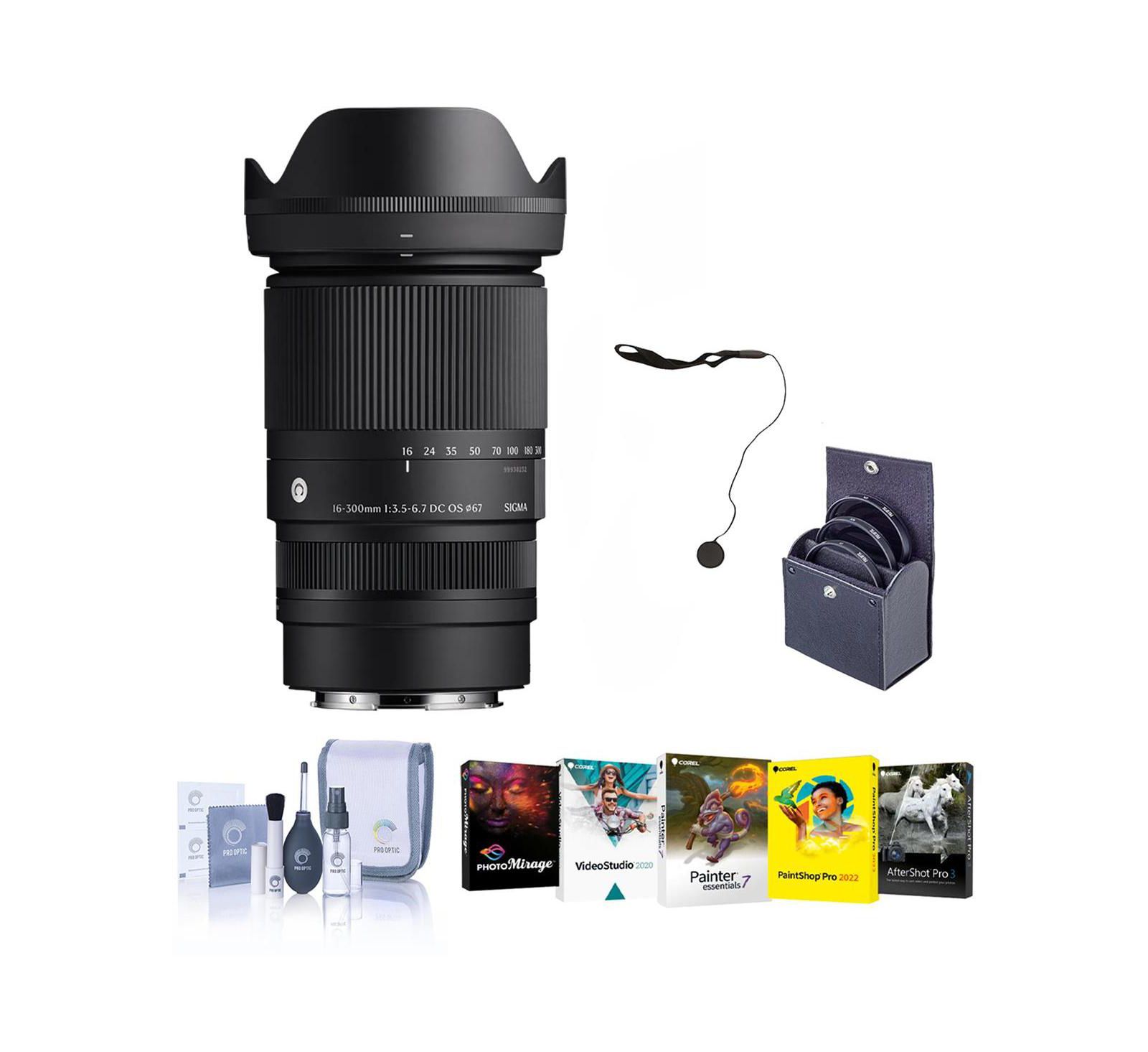 Sigma 16-300mm f/3.5-6.7 DC OS Lens for Sony E, w/PC Software  Acc Kit