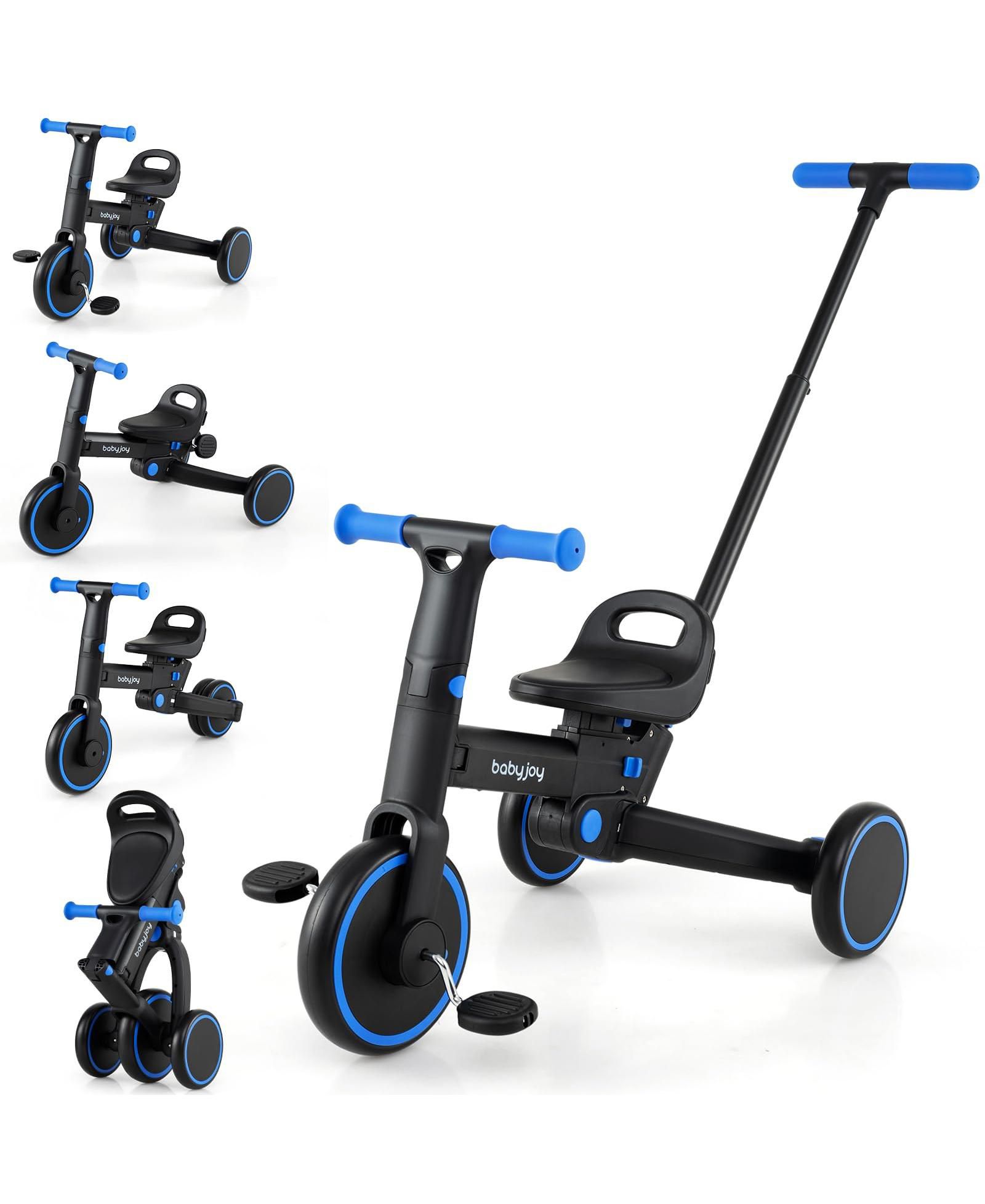 Mecale детский трехколесный велосипед с ручкой
