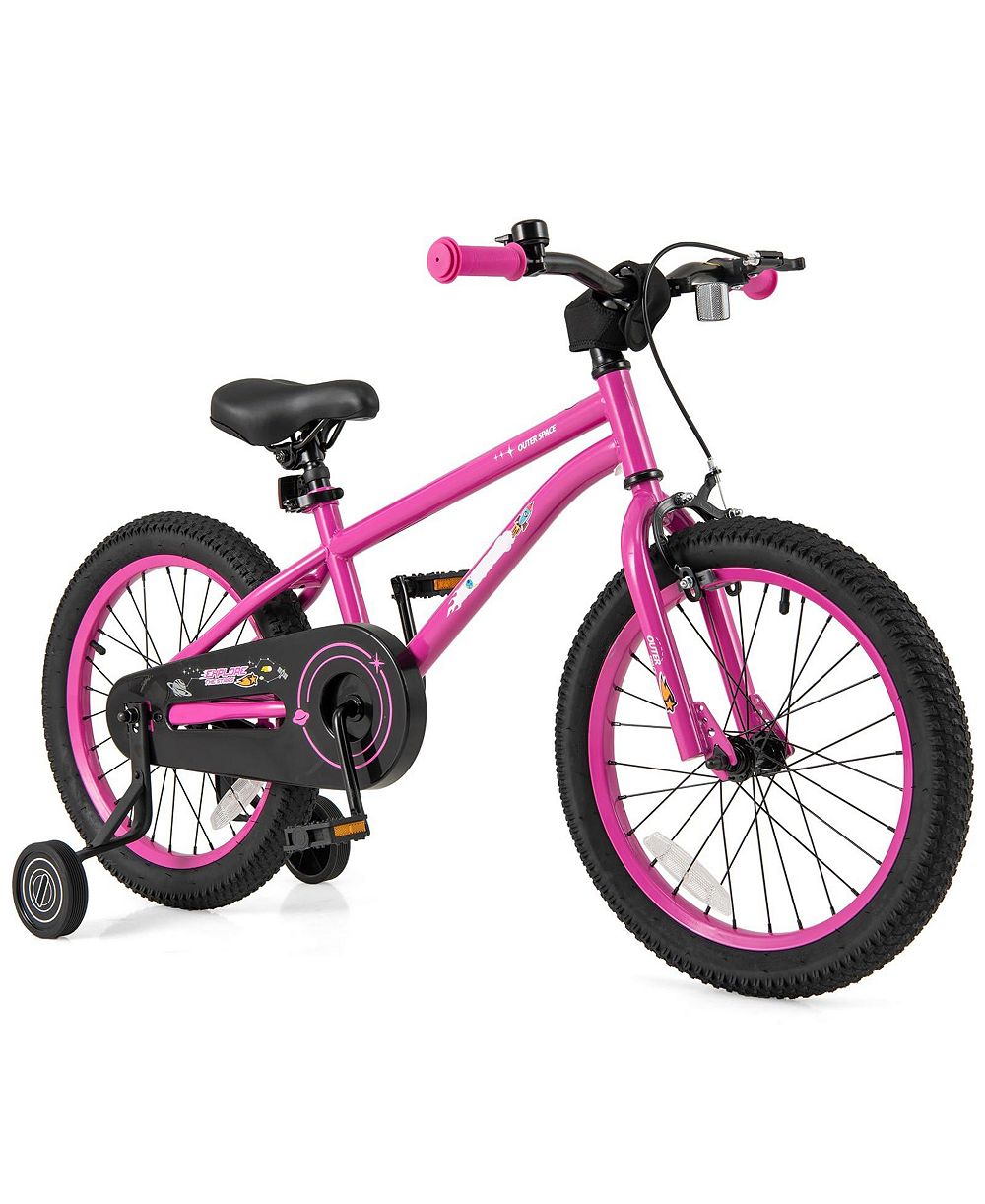 Детский велосипед Mecale 18 Inch для детей 4-8 лет с регулировкой и дополнительными колесами