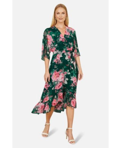 Женское миди-платье Yumi Midi Dip Hem Wrap