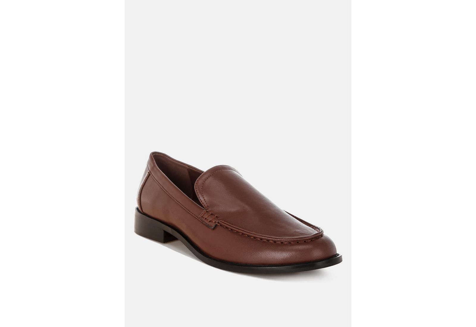 Rag & Co Women's Ninto Low Heel Pleather Loafers