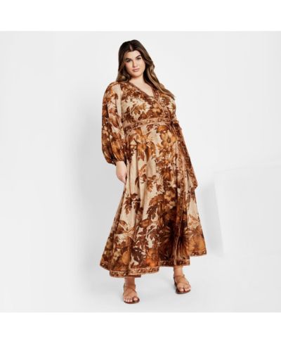 CITY CHIC Women's Plus Size Maddie Wrap Maxi Dress