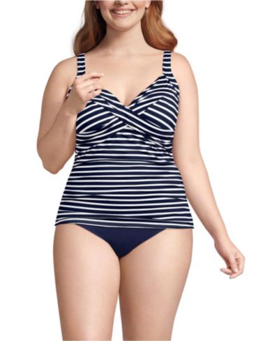 Lands' End танкини с декольте sweetheart и поддержкой DDD-Cup Plus Size
