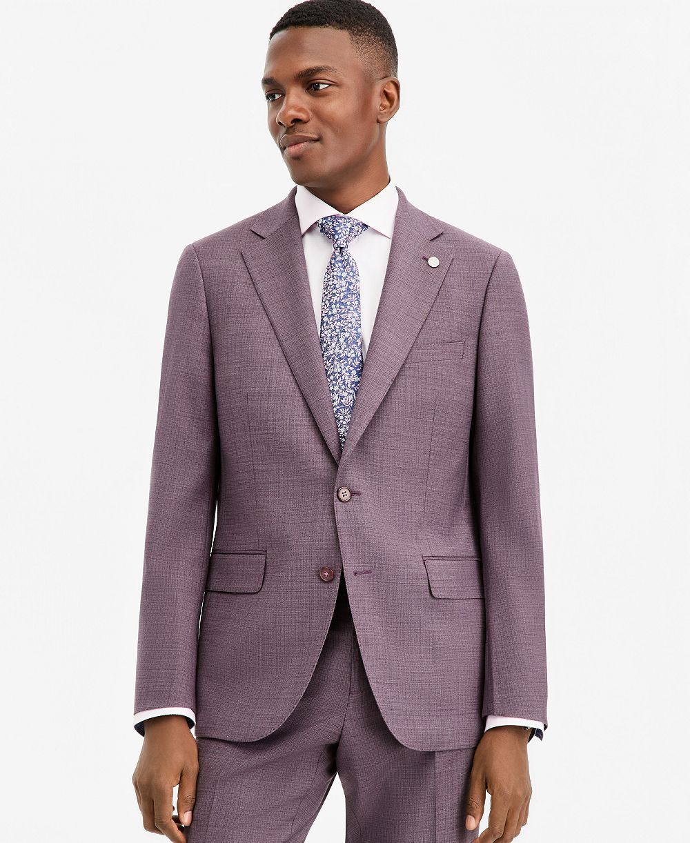 Ted by Ted Baker Мужской пиджак Suit Separate Modern-Fit Purple Solid