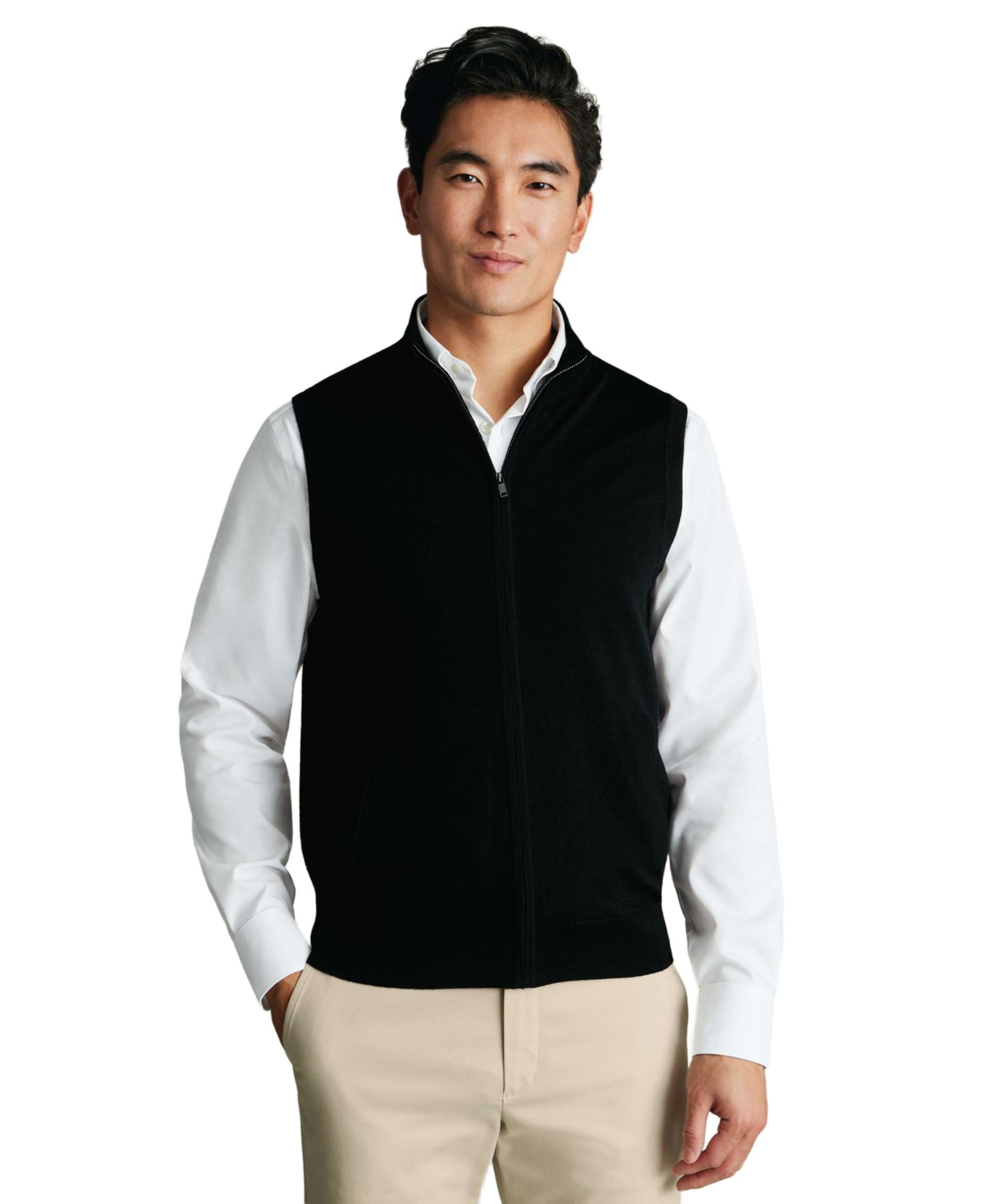 Мужской джемпер Charles Tyrwhitt Regular-Fit Gilet Sweater