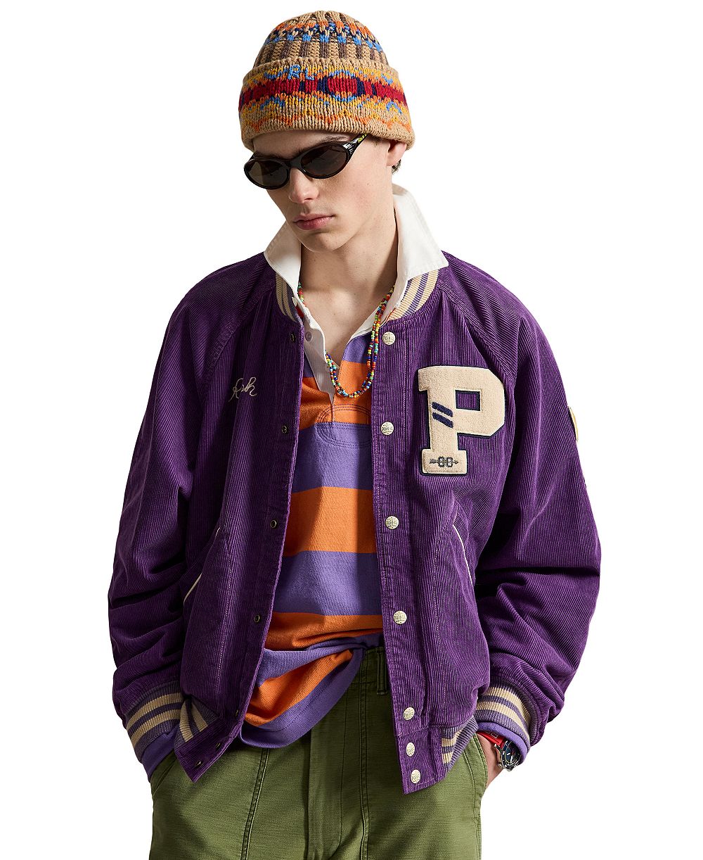 Polo Ralph Lauren Men's Corduroy Varsity Raglan-Sleeve Jacket
