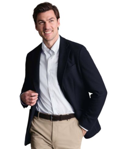 Charles Tyrwhitt Men's Jersey Slim-Fit Blazer
